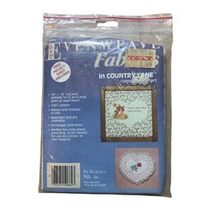 Regency Mills Evenweave Cross Stitch Printed Fabric 16x16 Cotton